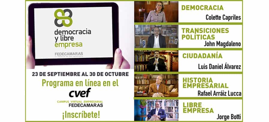 Fedecámaras invita a participar en Programa “Democracia y Libre Empresa”