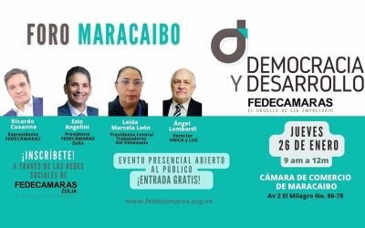 Fedecámaras invita al foro “Democracia y Desarrollo” el 26 de enero en Maracaibo