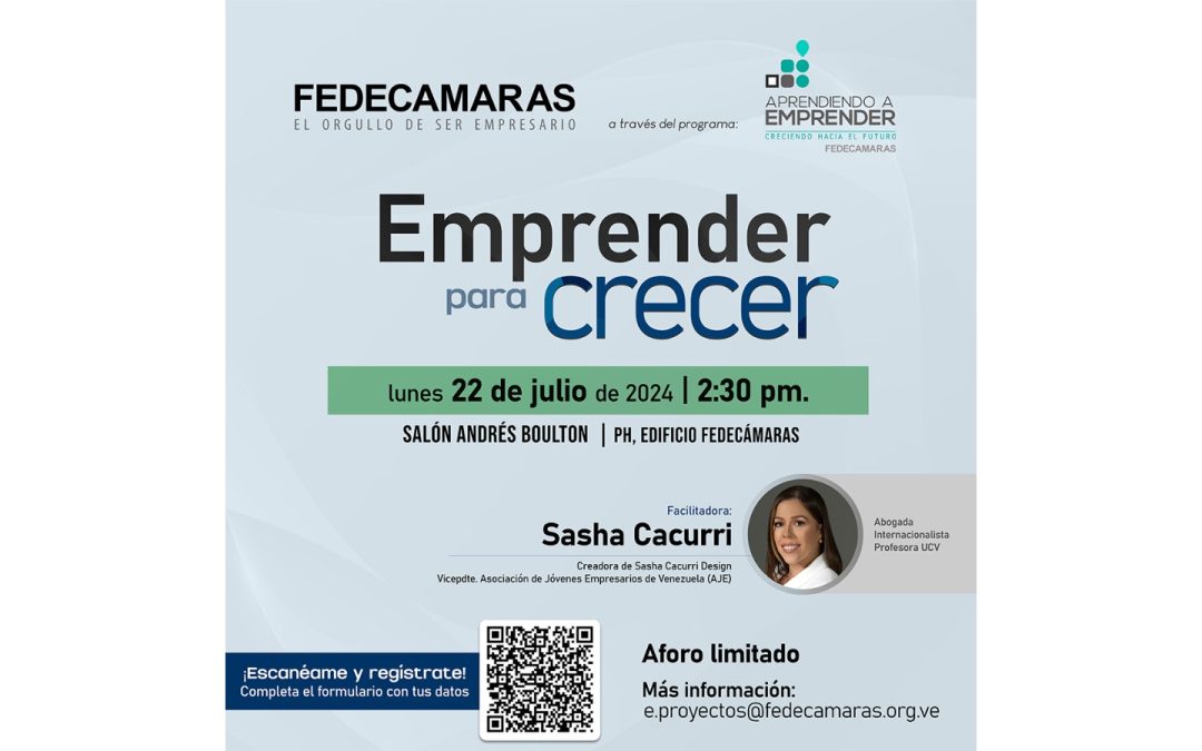 Fedecámaras realizará el 22 de julio «Emprender para crecer»